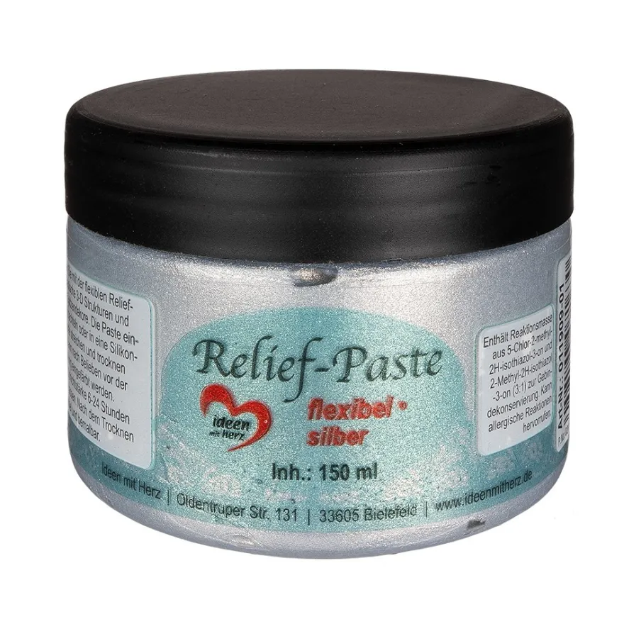 Relief-Paste, flexibel, silber, 150ml