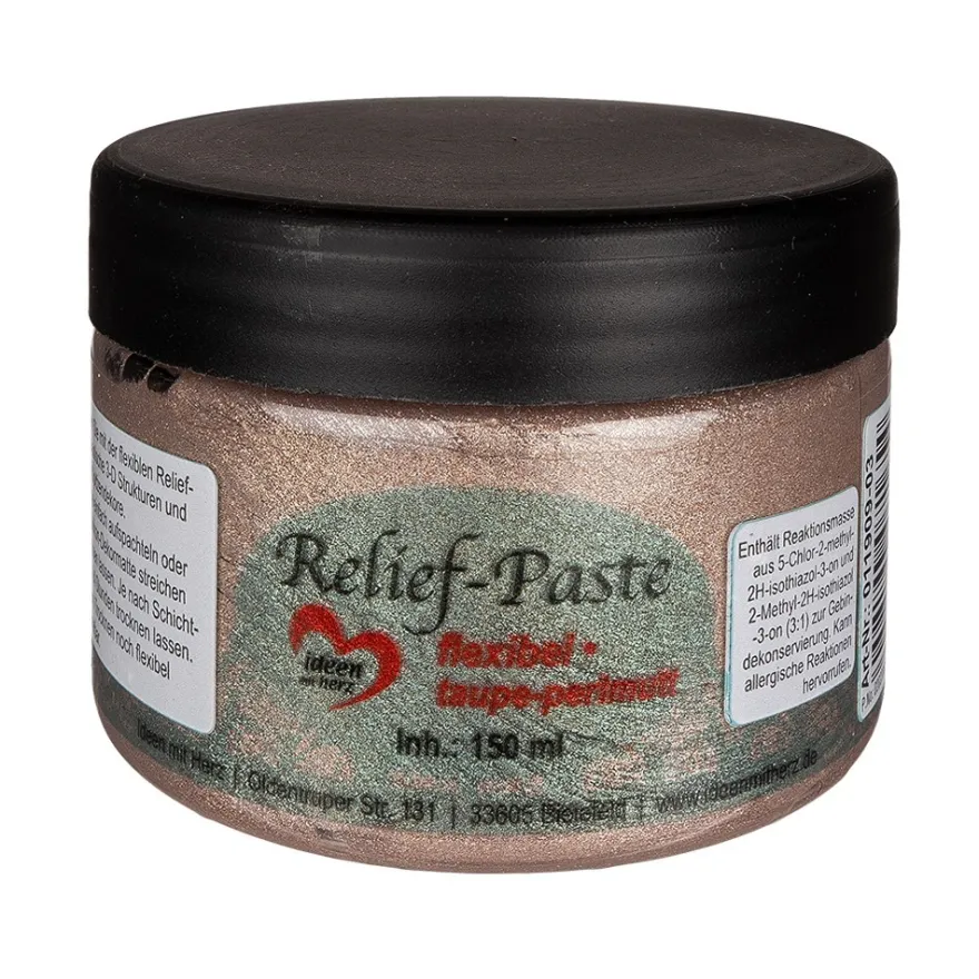 Relief-Paste, flexibel, taupe-perlmutt, 150ml
