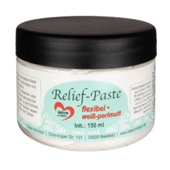 Relief-Paste, flexibel, weiß-perlmutt, 150ml