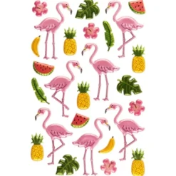 Relief-Sticker, Flamingos, 15cm x 10cm, 27 Sticker