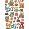 Relief-Sticker in Holz-Optik, Waldtiere, 14cm x 21cm, 27 Sticker