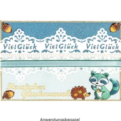 Relief-Sticker in Holz-Optik, Waldtiere, 14cm x 21cm, 27 Sticker