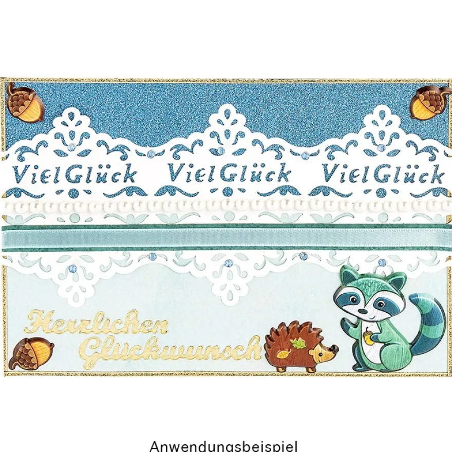 Relief-Sticker in Holz-Optik, Waldtiere, 14cm x 21cm, 27 Sticker