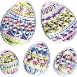 Relief-Sticker in Kristall-Optik, Ostereier 2, 18cm x 18cm