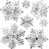 Relief-Sticker in Metallic-Optik, Eiskristalle 4, 18cm x 17,5cm