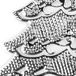 Relief-Sticker in Metallic-Optik, Weihnachtsbaum 2, 18cm x 17,5cm, silber