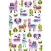 Relief-Sticker, Lama 1, 14cm x 21cm, 26 Sticker