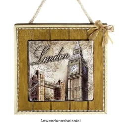 Relief-Sticker, Nostalgie London, 18 cm x 17,5 cm