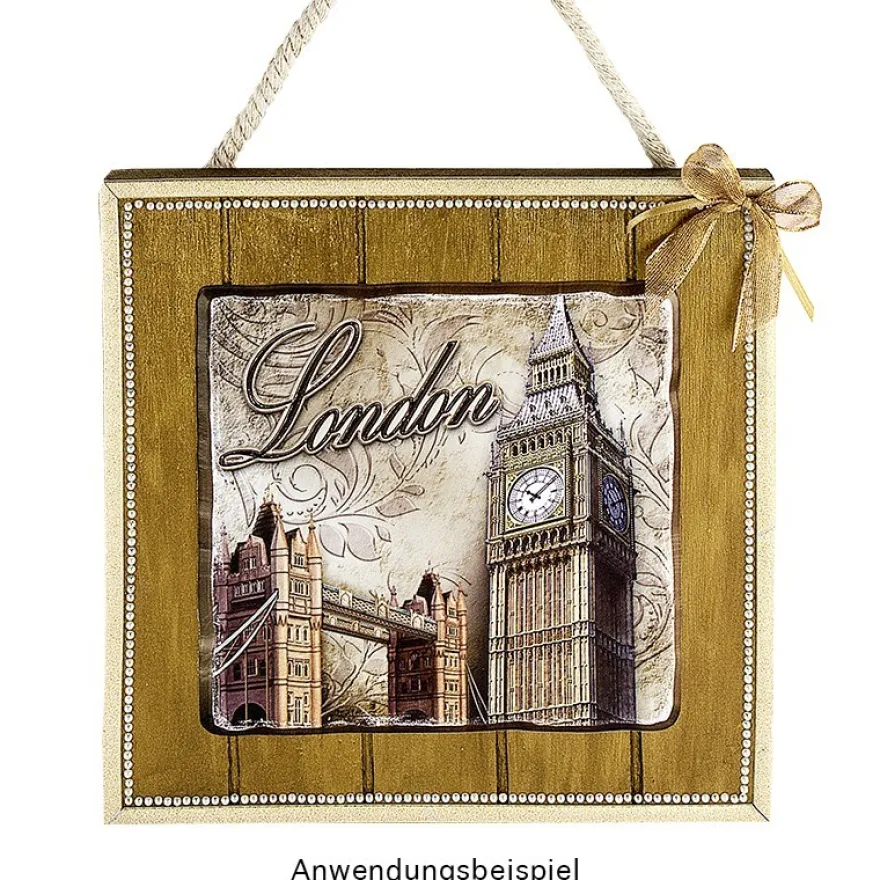 Relief-Sticker, Nostalgie London, 18 cm x 17,5 cm
