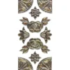 Relief-Sticker Nostalgie, Ornamente & Ecken 1, 17,5cm x 9cm
