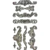 Relief-Sticker Nostalgie, Ornamente, 17,5cm x 9cm
