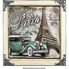 Relief-Sticker, Nostalgie Paris, 18 cm x 17,5 cm