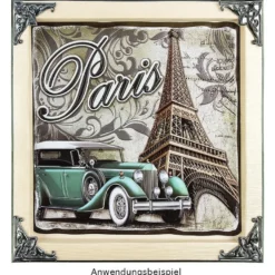 Relief-Sticker, Nostalgie Paris, 18 cm x 17,5 cm