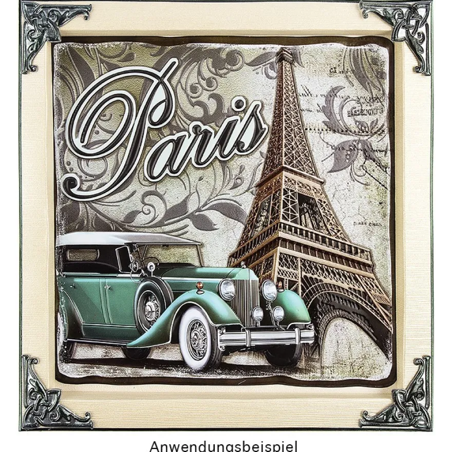 Relief-Sticker, Nostalgie Paris, 18 cm x 17,5 cm