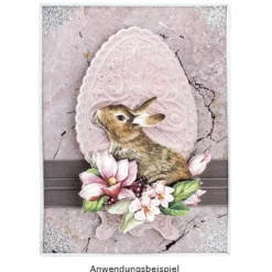 Relief-Sticker, Ostereier 1, DIN A4, metallic-hellgold, selbstklebend