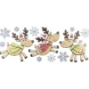 Relief-Sticker, Rentiere, Holz-Optik, XXL 50x20 cm