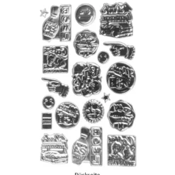 Relief-Sticker, Retro 1, 14cm x 21cm, 20 Sticker