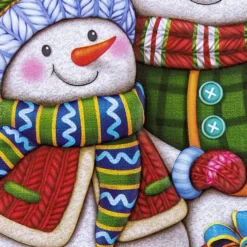 Relief-Sticker, Schneemänner, 18cm x 17,5cm