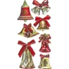 Relief-Sticker Weihnachten, Glocken, 17,5cm x 9cm