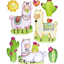 Relief-Sticker XL, Lama, 27,5cm x 35cm