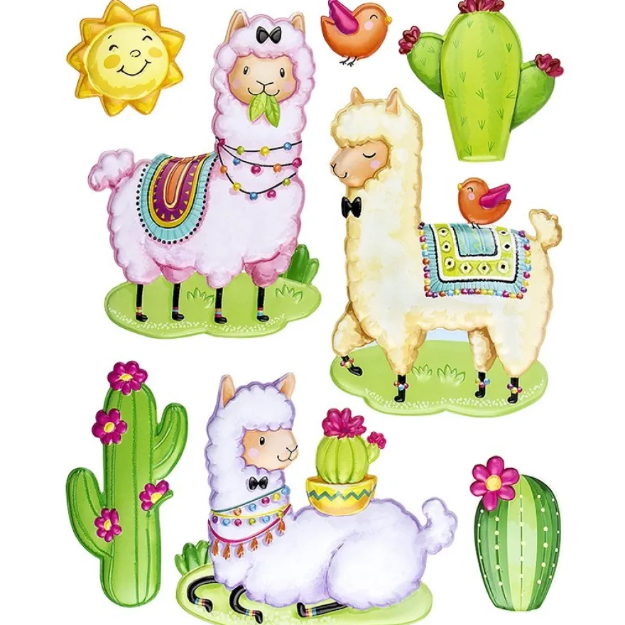 Relief-Sticker XL, Lama, 27,5cm x 35cm