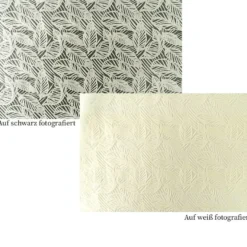Relief-Vlies Deluxe, Blätter, 30cm breit, 5m lang, naturweiß