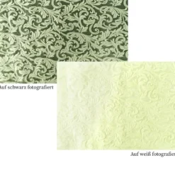 Relief-Vlies Deluxe, Ornamente, 30cm breit, 5m lang, auf Rolle, lindgrün