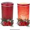 Relief-Vlies Deluxe, Rosen, 30cm breit, 5m lang, auf Rolle, weinrot