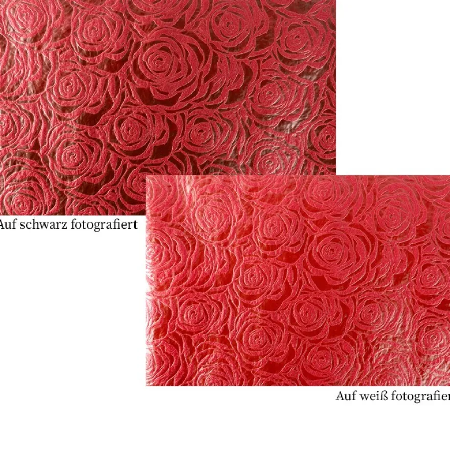 Relief-Vlies Deluxe, Rosen, 30cm breit, 5m lang, auf Rolle, weinrot