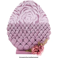Relief-Vlies Deluxe, Rosen, 30cm breit, 5m lang, auf Rolle, rosé