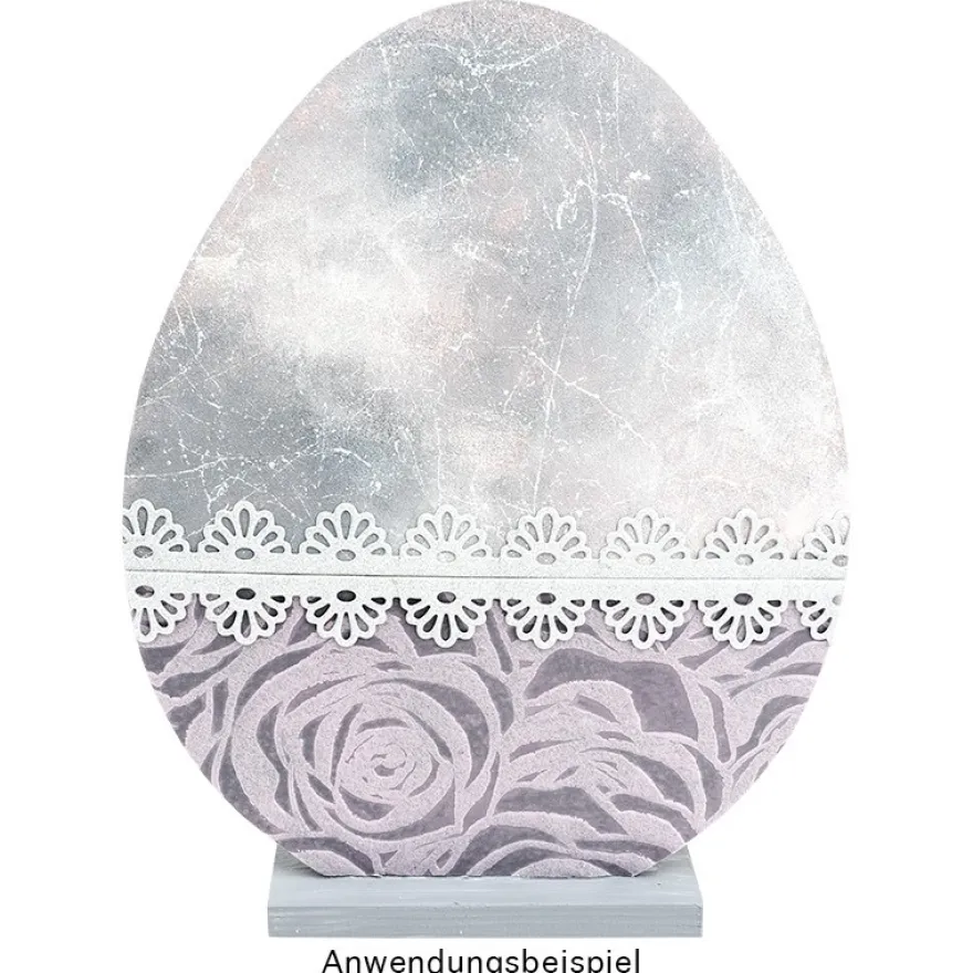 Relief-Vlies Deluxe, Rosen, 30cm breit, 5m lang, auf Rolle, rosé