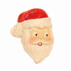 Relief-Weihnachtsmannköpfe, 3 x 2 cm, 10 Stück