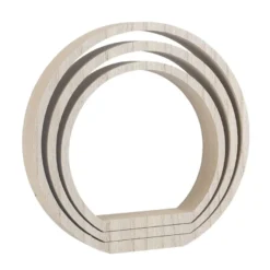 Ring-Podeste, Rohlinge, Rahmen in Ringform zum Aufstellen, versch. Größen, 3 Stück
