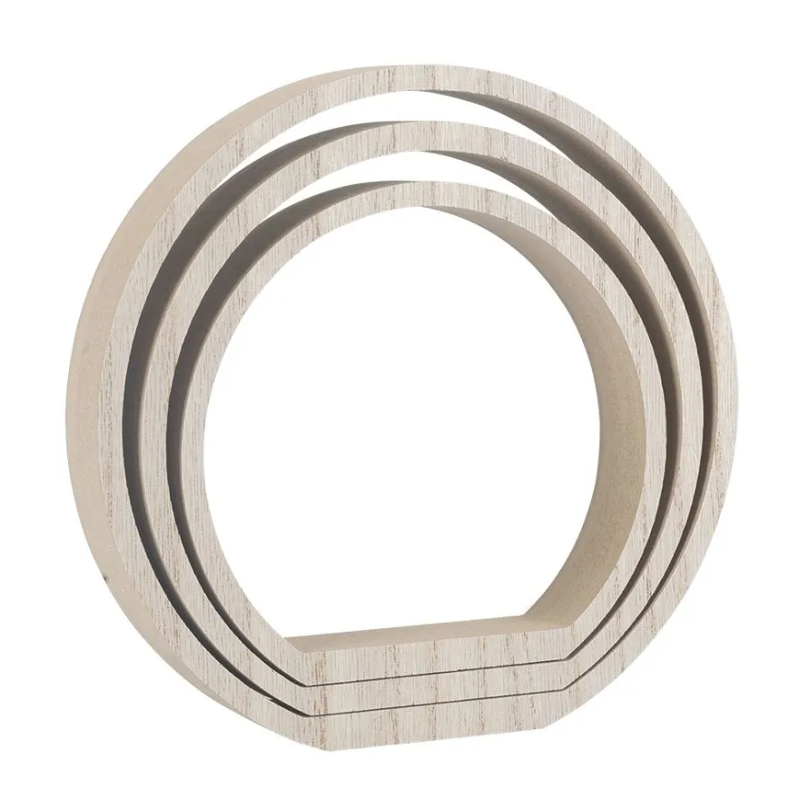 Ring-Podeste, Rohlinge, Rahmen in Ringform zum Aufstellen, versch. Größen, 3 Stück