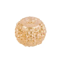 Rondelle "Royal", Ø 1cm, facettiert, 20 Stück, bernstein-irisierend