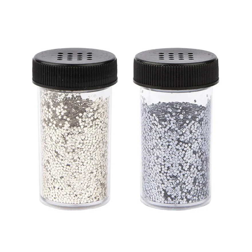 Royal-Glitzer, Streu-Deko, geprägt, 15g, champagner & silbergrau, 2 Dosen