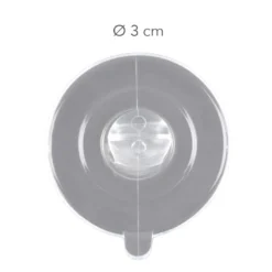 Saugnäpfe mit Kabelschlitz, Ø3cm, Tragkraft 1kg, transparent, 50 Stück