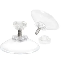 Saugnäpfe mit Rändelmutter, Ø4cm, Tragkraft 1kg, transparent, 8 Stück