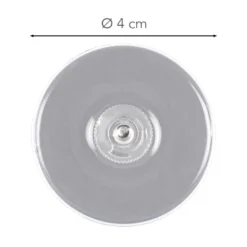 Saugnäpfe mit Rändelmutter, Ø4cm, Tragkraft 1kg, transparent, 8 Stück