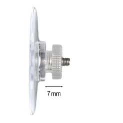 Saugnäpfe mit Rändelmutter, Ø4cm, Tragkraft 1kg, transparent, 8 Stück