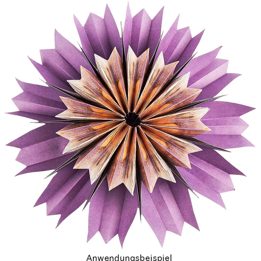 Schablone Falt-Blume "Flora 2", 8 verschiedene Blütenspitzen, inkl. Anleitung