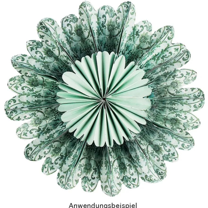 Schablone Falt-Blume "Flora 2", 8 verschiedene Blütenspitzen, inkl. Anleitung
