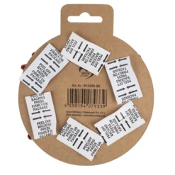 Schleifen Jute, Ø 5cm, rot, selbstklebend, 6 Stück
