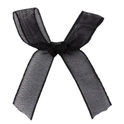 Schleifen, Organza, Bandbreite 7mm, 50 Stück, schwarz