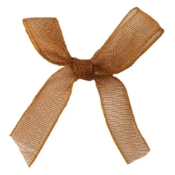 Schleifen, Organza, Bandbreite 7mm, 50 Stück, karamel