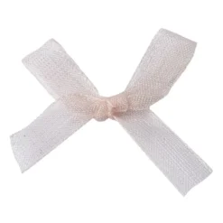 Schleifen, Organza, Bandbreite 7mm, 50 Stück, rosa