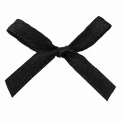 Schleifen, Satin, Bandbreite 7mm, 50 Stück, schwarz