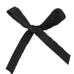 Schleifen, Satin, Bandbreite 3mm, 50 Stück, schwarz