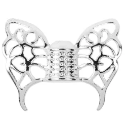 Schmetterlingsflügel, Design 1, 3,7cm x 2,8cm, silber, 5 Stück