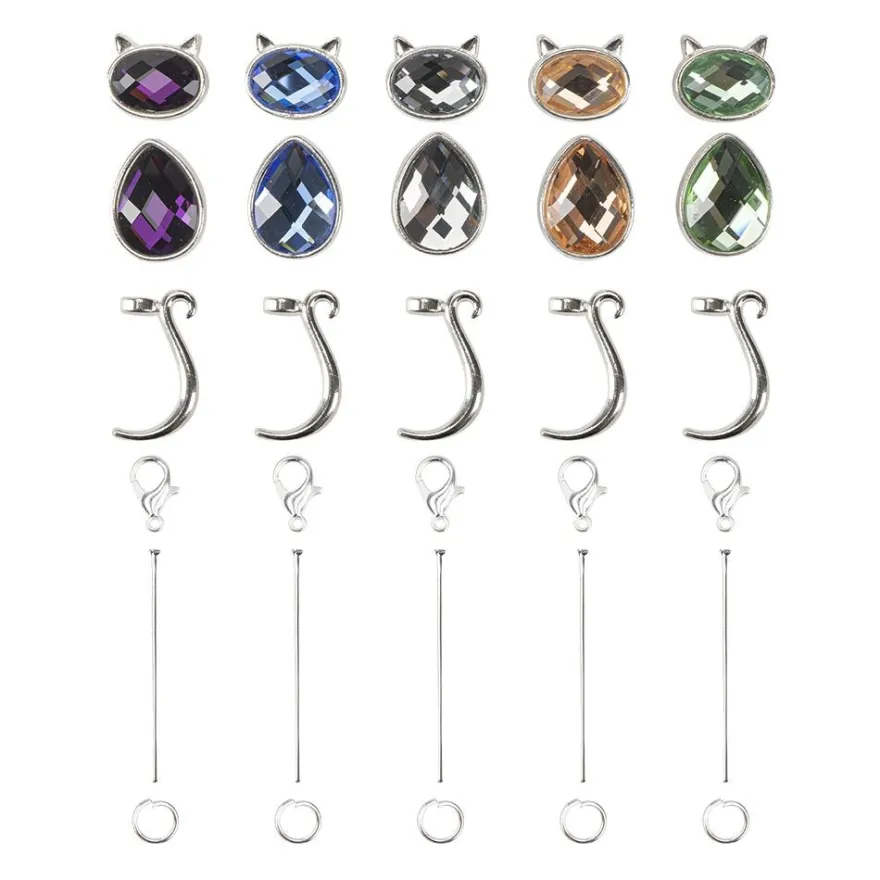 Schmuck-Anhänger Katzen 1, 4,3cm, 5 verschiedene Designs